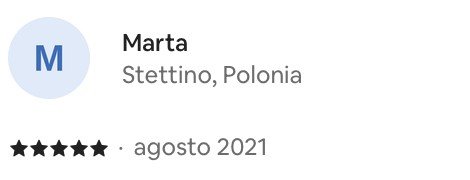 Recensione 5 stelle di Marta — ospite da Stettino, Polonia